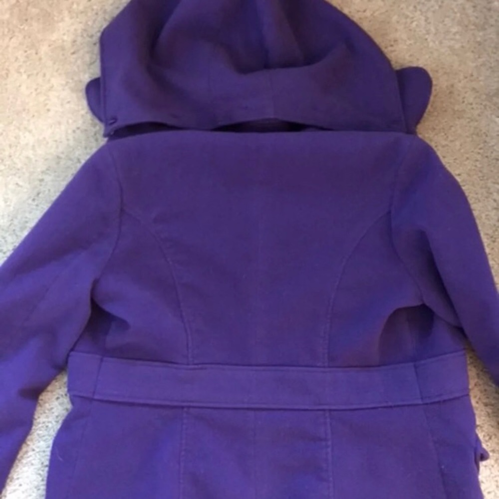 Purple button coat - Picture 3 of 7